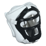 head-guard-with-face-mask-white_360 - The Karate Shop White Head Guard