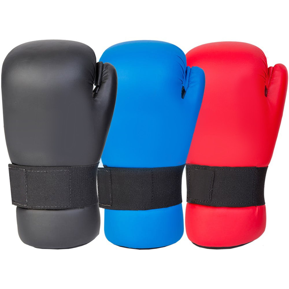 Foot Red/Blk,Blue/Black Sets/Singles Sz XS-XL Kimono Semi Contact Karate Gloves 