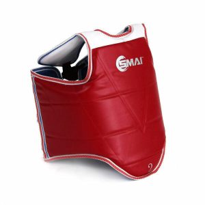SMAI reversible chest guard, red and blue